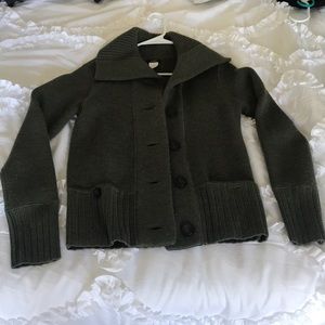 J. Crew green cardigan sweater size x-small. Xs